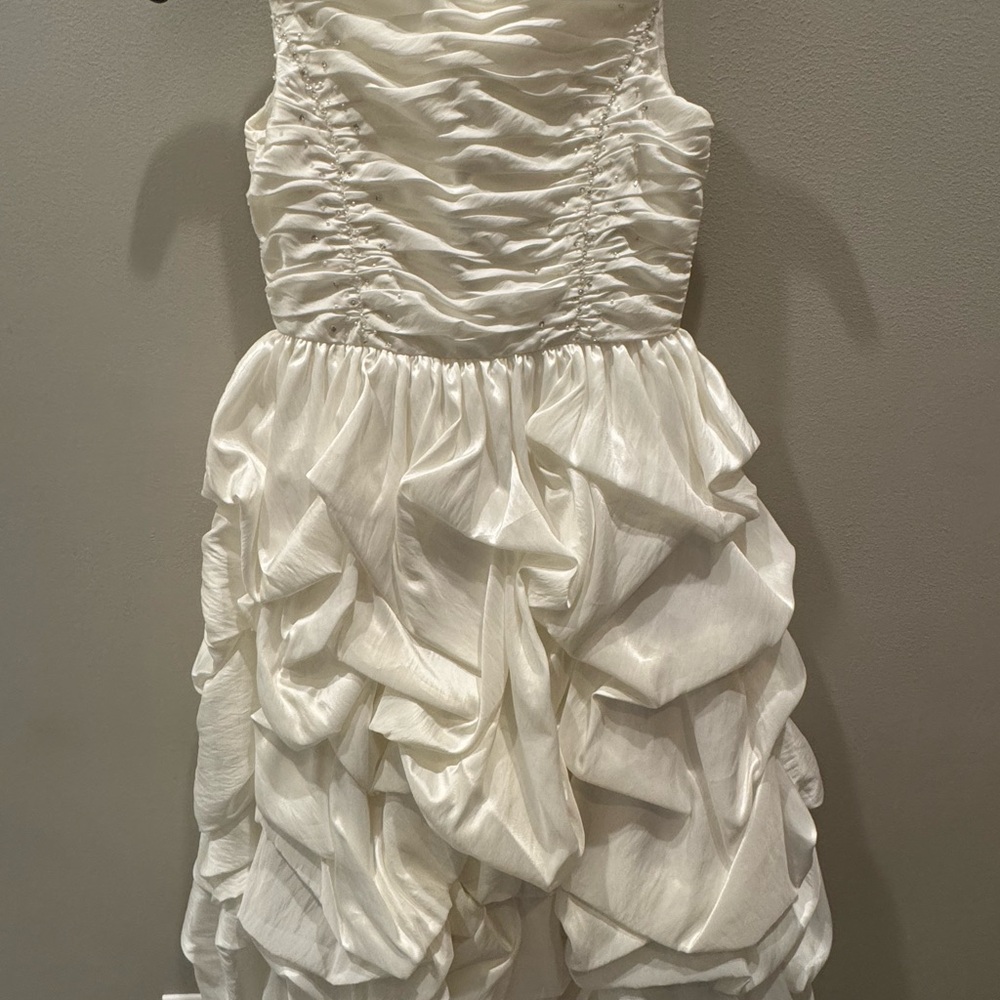 Angel Ivory Ruffled Formal Dress for Girls